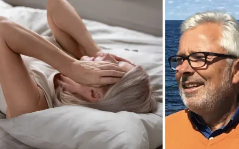 Klimakteriet kan ge vallningar. En man ler vid havet, kanske en symbol för hopp om behandling.